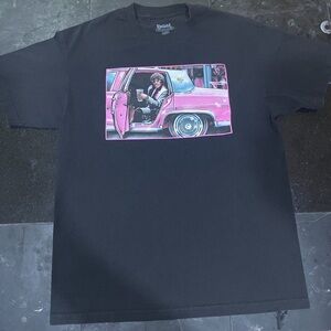DGK Black Tee with Pink Car Graphic